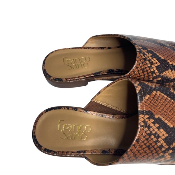 Franco Sarto Reyna mule flats in a faux reptile  print. Women size 8 Medium - Picture 5 of 8